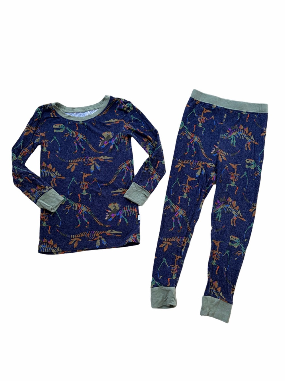 Little Sleepies Size 3T Fossil Quest Dinosaur Two Piece Bamboo Pajamas